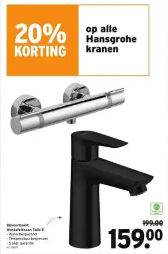 GAMMA Wastafelkraan Talis E aanbieding
