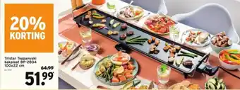 GAMMA Tristar Teppanyaki bakplaat BP-2834 100x22 cm aanbieding
