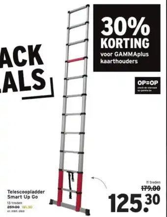 GAMMA Telescoopladder Smart Up Go aanbieding