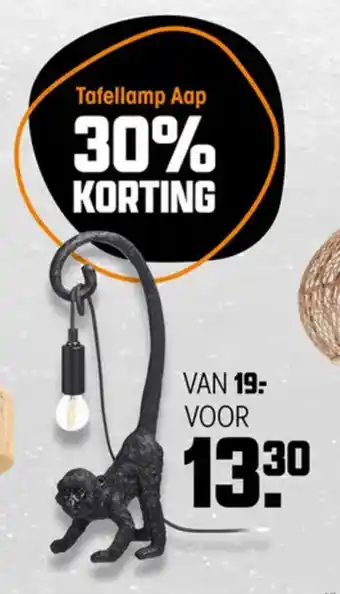 Kwantum Tafellamp Aap aanbieding