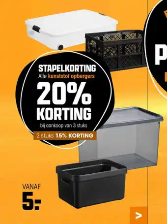 Kwantum Kunststof opbergers aanbieding