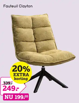 Leen Bakker Fauteuil Clayton aanbieding