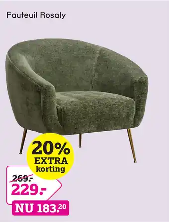 Leen Bakker Fauteuil Rosaly aanbieding
