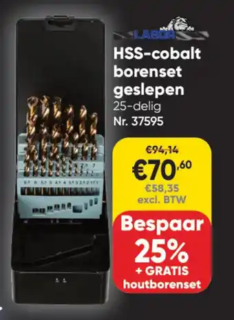 Toolstation HSS-cobalt borenset geslepen aanbieding