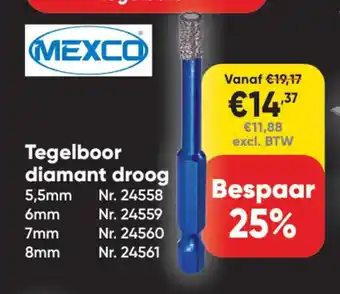 Toolstation Tegelboor diamant droog aanbieding