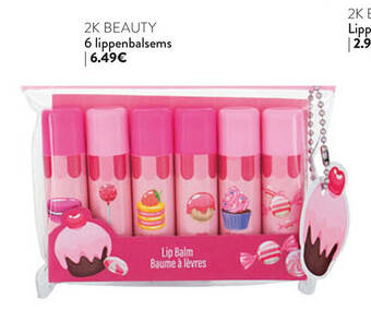 Di 2K BEAUTY 6 lippenbalsems aanbieding