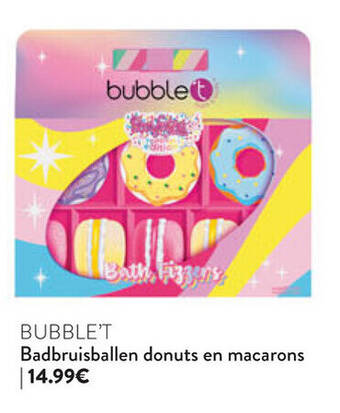 Di BUBBLE'T Badbruisballen donuts en macarons aanbieding
