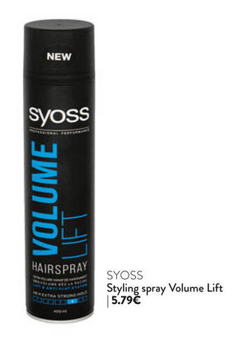 Di SYOSS Styling spray Volume Lift aanbieding