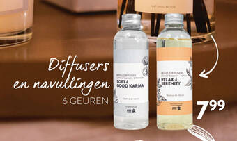 Di Diffusers en navullingen 6 GEUREN aanbieding