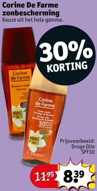 Droge olie spf30