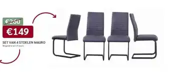 Crack Set van 4 stoelen mauro aanbieding
