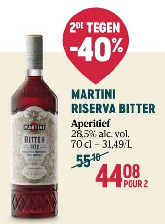 Delhaize Martini riserva bitter aanbieding