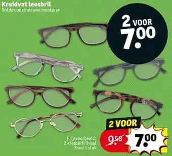 Leesbril ovaal rood