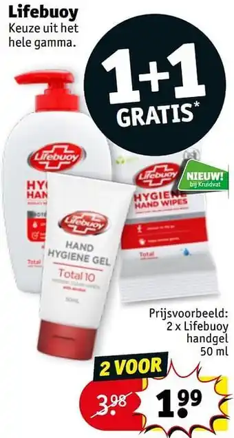 Kruidvat Lifebuoy handgel 50ml aanbieding