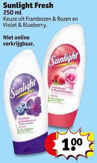 Kruidvat Sunlight fresh aanbieding