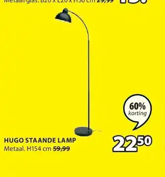 Jysk Hugo staande lamp aanbieding