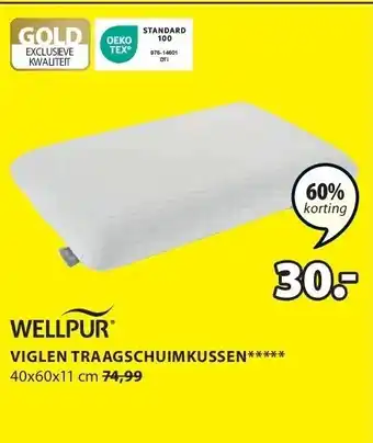 Jysk Viglen traagschuimkussen aanbieding