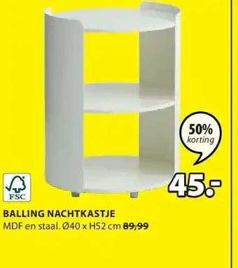 Jysk Balling nachtkastje aanbieding