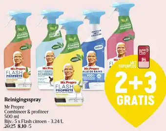 Delhaize Mr.Propre Reinigingsspray 500ml aanbieding