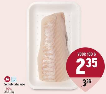 Delhaize Schelvishaasje 100g aanbieding