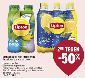 Delhaize Lipton - Ice Tea Bruisende of niet-bruisende drank op basis van thee aanbieding