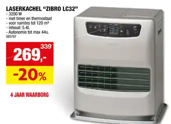 Hubo LASERKACHEL "ZIBRO LC32" 3200W aanbieding