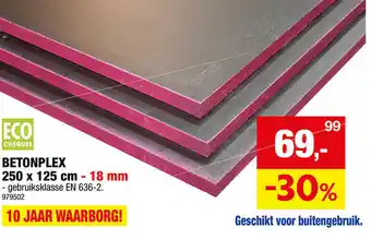 Hubo BETONPLEX 250 x 125 cm - 18 mm - aanbieding