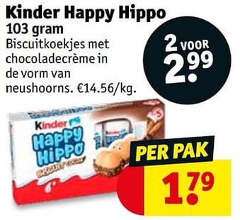 Kruidvat Kinder happy hippo aanbieding