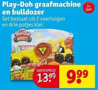 Kruidvat Play-doh graafmachine en bulldozer aanbieding