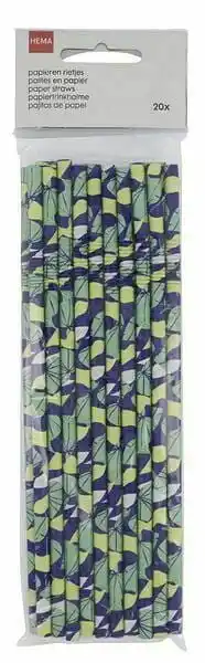 HEMA Papieren Rietjes Bladeren - 20 Stuks