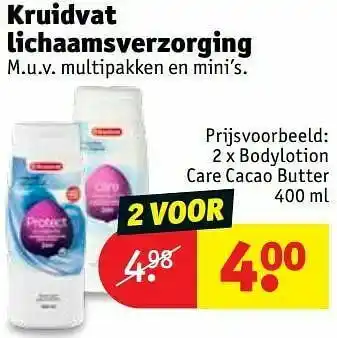 Kruidvat Bodylotion care cacao butter aanbieding
