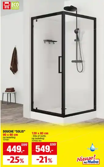 Hubo DOUCHE "SOLIS" 90 x 90 cm aanbieding