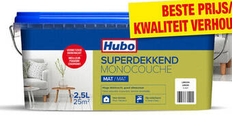 Hubo SUPERDEKKEND MAT of SATIJN-KANT-EN-KLAAR 2,5 L aanbieding