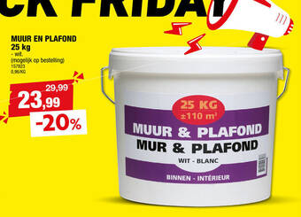 Hubo MUUR EN PLAFOND 25 kg aanbieding
