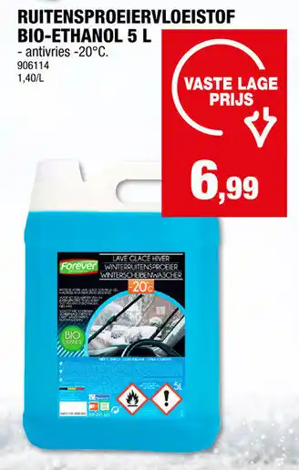 Hubo RUITENSPROEIERVLOEISTOF BIO-ETHANOL 5 L aanbieding