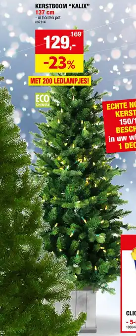 Hubo KERSTBOOM "KALIX" 137 cm aanbieding
