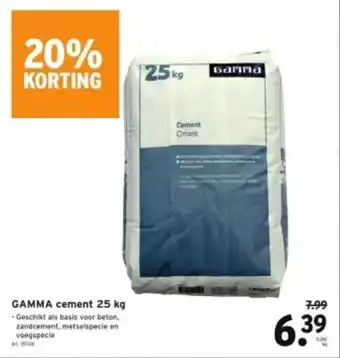 GAMMA Cement 25 kg aanbieding