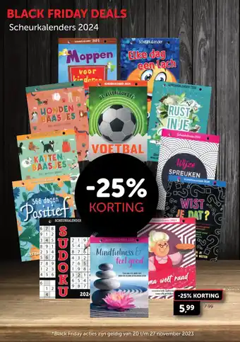 Boekenvoordeel Scheurkalenders 2024 aanbieding