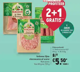 Delhaize Ardense Fijne Vleeswaren Of Worst Marcassou aanbieding