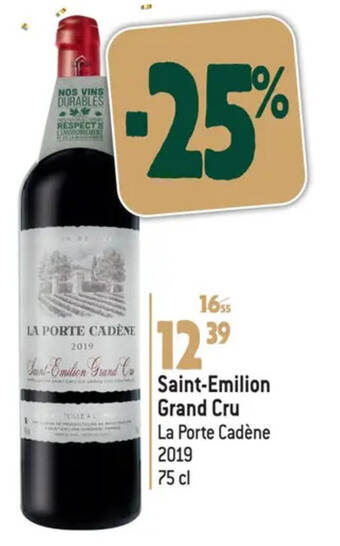 Match Saint-Emilion Grand Cru La Porte Cadène 2019 75 cl aanbieding