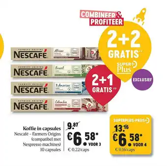 Delhaize Koffie In Capsules Nescafé - Famers Origins aanbieding