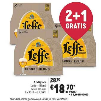 Delhaize Abdijbier Leffe - Blond aanbieding