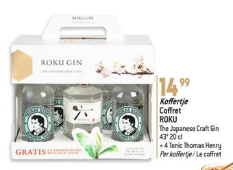 Match Coffret ROKU The Japanese Craft Gin 43° 20 cl aanbieding