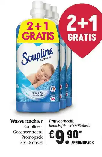 Delhaize Wasverzachter Soupline-geconcentreerd aanbieding