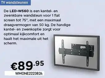 CompuDeals Newstar tv wandsteunen led-w560 aanbieding