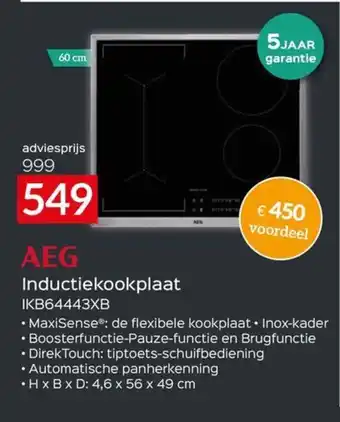 Selexion AEG Inductiekookplaat IKB64443XB aanbieding
