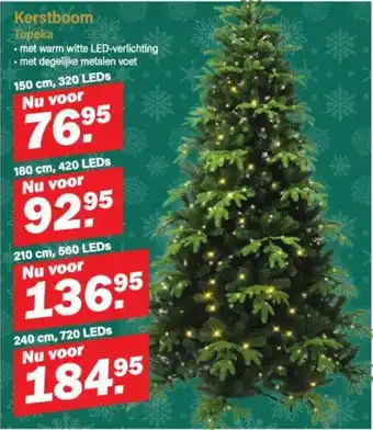 Van Cranenbroek Kerstboom Topeka 150 cm, 320 LEDs aanbieding