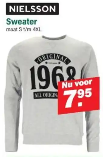 NIELSSON Sweater maat S t/m 4XL