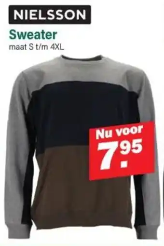 Van Cranenbroek NIELSSON Sweater maat S t/m 4XL aanbieding