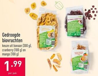 ALDI Gedroogde biovruchten aanbieding